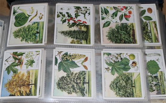 3 albums of cigarette cards and loose cards